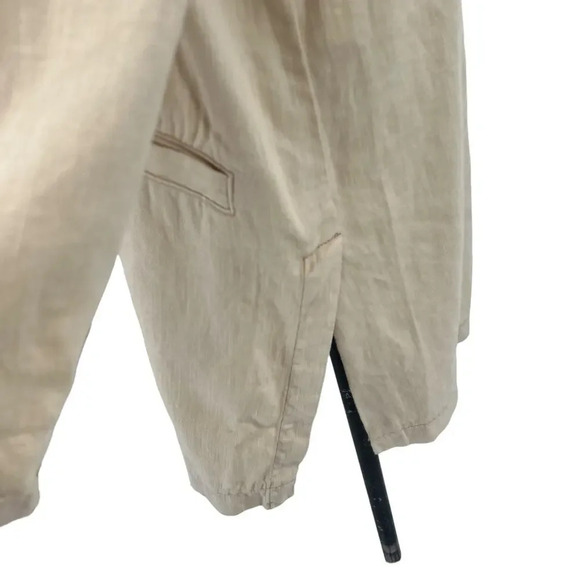Anthropologie Pilcro Summer Blazer Jacket Linen Cotton Taupe Tan Cream Size XL - Picture 9 of 14